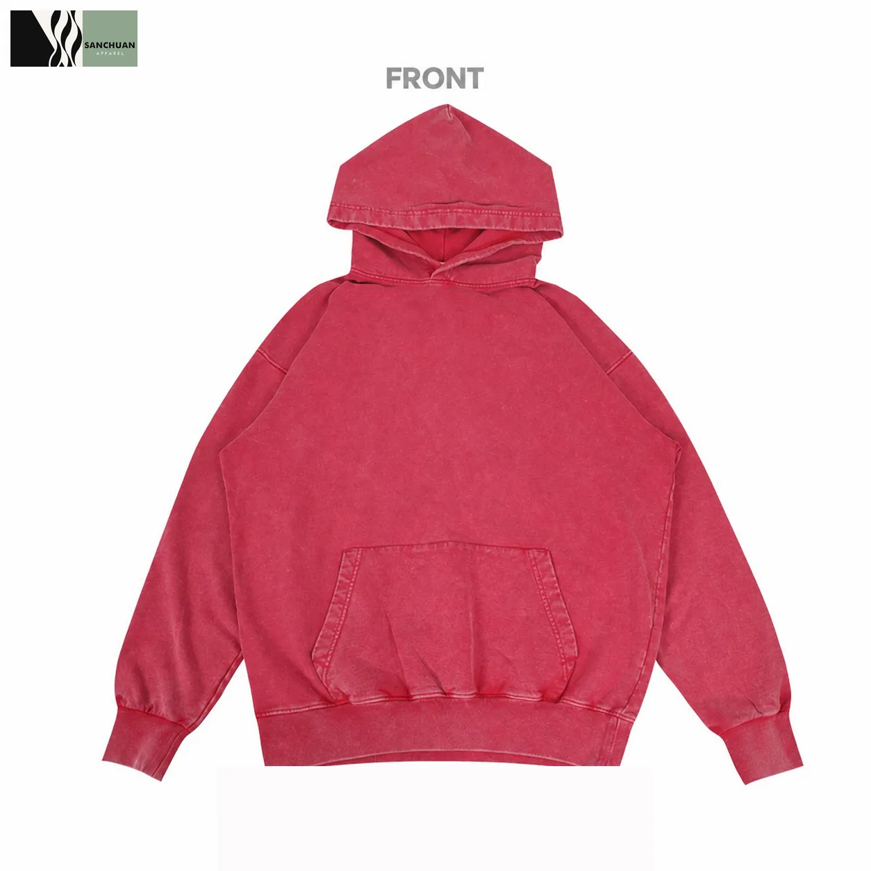 Vintage red pullover hoodie
